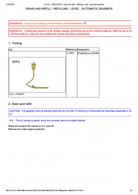 C5 (X7) - B2CI010CP0 - Drain and refill - Refilling - level _ automatic gearbox.png