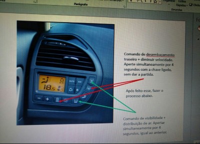 Este procedimento faz com que todos os atuadores de climatização procurem o início e fim de curso.